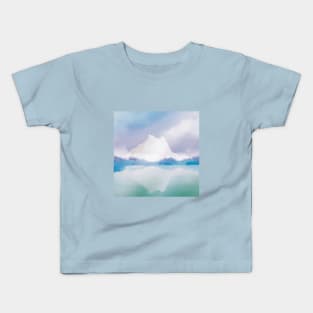 Beautiful Blue Snow Mountain Kids T-Shirt